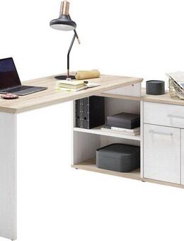 BEGA OFFICE Eckschreibtisch Romance, im Landhaustil, mit Sideboard, 140x130 cm
