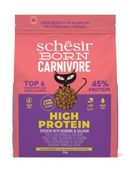 Schesir Born Carnivore High Protein Huhn mit Hering & Lachs - Sparpaket: 2 x 255 g