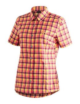Maier Sports Funktionsbluse Philina Karierte Kurzarm-Bluse für Wandern, Reisen und Freizeit