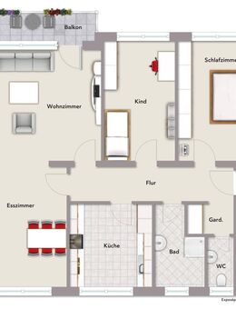 Charmante Eigentumswohnung mit Südbalkon im Osten von Gronau - Gronau (Westfalen)