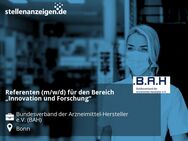 Referenten (m/w/d) für den Bereich „Innovation und Forschung“ - Bonn