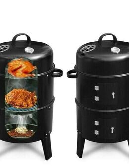 Garten Grill Räucherofen Smoker 3in1 BBQ Holzkohle - Wuppertal