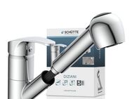 Schütte Spültischarmatur DIZIANI mit Geschirrbrause, Wasserhahn ausziehbar, Mischbatterie Küche, Chrom