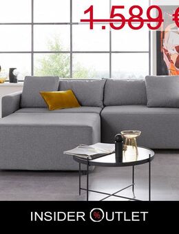 Kleines Ecksofa 220x180 cm Schlaffunktion Bettkasten Grau Marva - Köln