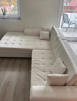 Wohnlandschaft weiss mit Schlaffunktion - Neuenbürg