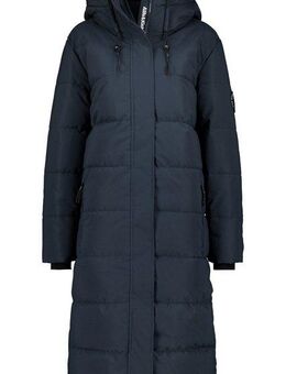 Alife & Kickin Steppjacke Damen KatiaAK A Langer Wintermantel mit großer Kapuze und regulierbarer Beinfreiheit