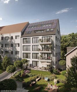 Gartenwohnung mitten in der Stadt: 2 Zimmer, Terrasse und 30 m² Gartenfläche