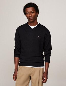 Tommy Hilfiger V-Ausschnitt-Pullover PIMA ORG CTN CASHMERE V NECK