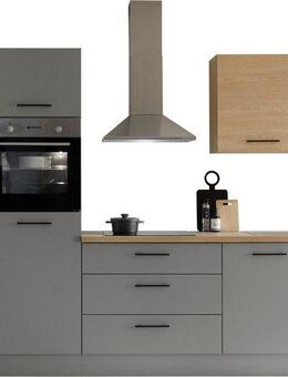 KOCHSTATION Küchenzeile KS-Malfi, Breite 320cm, wahlweise mit E-Geräten, Arbeitsplatte 38mm Stärke