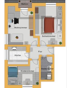 Gefragter Grundriss: 3-Zimmer-Wohnung mit eigenem Außenstellplatz - Bergisch Gladbach