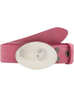 Rettungsring Gürtel Ledergürtel mit austauschbarer Schließe »Mantra Silber Glänzend«