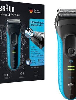 Braun Elektrorasierer Series 3 ProSkin 3040s, Präzisionstrimmer, Wet&Dry