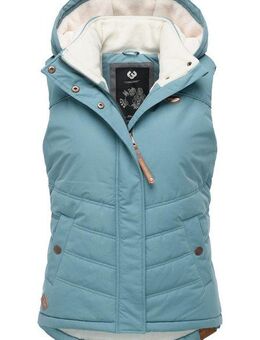 Ragwear Steppweste Hesty Wasserdichte Outdoor-Weste mit abnehmbarer Kapuze