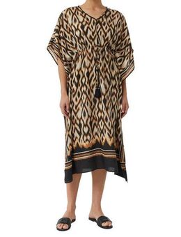 comma Blusenponcho mit All-Over Print
