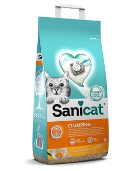 2 x Sanicat Katzenstreu zum Sonderpreis! - Klumpende mit Vanille & Mandarine 2 x 8 l