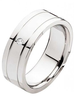 Damenring Edelstahl DE015 mit Stein - Gravur - Aholming