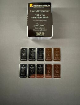 10 x 1g Gramm Silberbarren 999,9 Fine Silver Silber Barren (10g) - Garching (Alz)