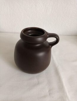 Keramik Kanne Vase braun ca. 12cm hoch Durchmesser ca. 10cm - Essen