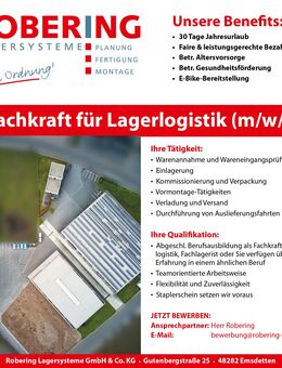 Fachkraft für Lagerlogistik Fachlagerist Lagerarbeiter Lagerist m/w/d Vollzeit - Emsdetten