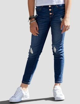 Arizona Stretch-Jeans, Hight-Waist Jeans für Mädchen weite Beinform, mit eingelassenen und aufgesetzten Taschen