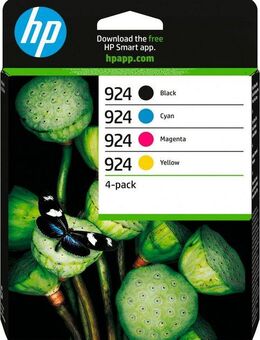 HP 924 CMYK Original Ink Cartridge 4-Pack Tintenpatrone (Packung, 4-tlg)