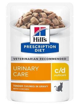 24 + 12 gratis! 36 x 85 g Hill’s Prescription Diet Nassfutter - c/d Multicare Urinary Care mit Huhn