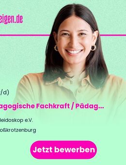 Pädagogische Fachkraft / Pädagogische Kraft (m/w/d) (in Teilzeit 20 Std.) - Großkrotzenburg