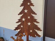 Stabiler Weihnachtsbaum 120 cm Tanne Christbaum Edelrost 3mm - Kraftisried