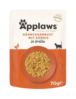 Applaws Cat Natural in Brühe 12 x 70 g - Huhn mit Kürbis