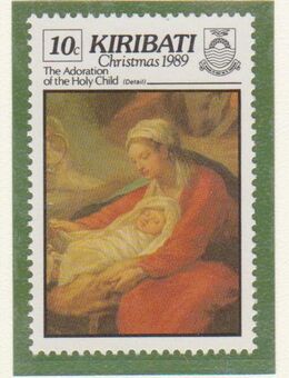 Weihnachtsbriefmarke aus Kiribati  (000a) - Hamburg