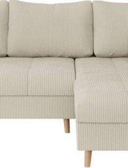 Home affaire Ecksofa CHARRE L-Form mit Ottomane, Maße B/T/H: 231/161/81 cm, feine Steppung, lose Rücken- und Zierkissen, auch in Cord und Bouclé