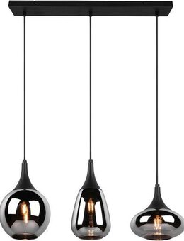 TRIO Leuchten Pendelleuchte Lumina, ohne Leuchtmittel, warmweiß - kaltweiß, Hängelampe 3-flammig Glasschirm, exkl 3xE14 max 40W höhenverstellbar
