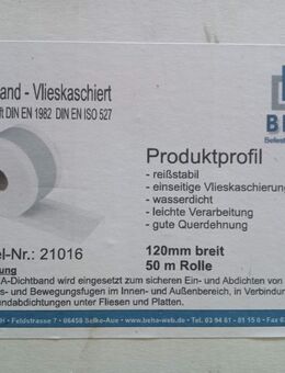 Dichtband - Vlieskaschiert BEHA Befestigungshandel 120mm breit 34m Rest - Horb (Neckar) Zentrum