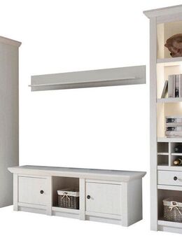 Home affaire Wohnwand California, (Set, 4-St), bestehend aus 2 Standregale, Lowboard, Wandregal