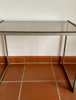 Beistelltisch messing glas vintage mid century 70er design - Bonn Beuel