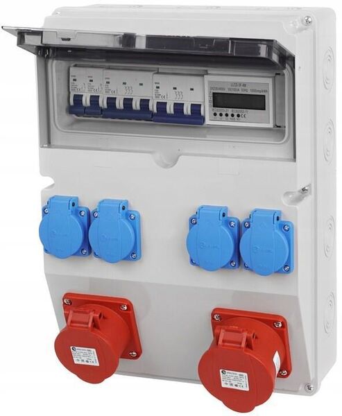 Elektro-Wandverteiler 1x 16A, 1x 32A, 4x230V – Komplett-Set mit Digitalzähler Set45262 - Wuppertal