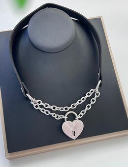 💖 Choker Halskette mit Herzschloss + Schlüssel | Symbol für Paare | Fetishparty - Marbach (Neckar)