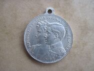 Antike Medaille, 1906 Anhänger Hochzeit König Alfonso XIII + Victoria Eugenia Spanien - Schwanewede