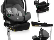 lionelo Autokindersitz LEMMY I-SIZE, ab: ab Geburt, bis: bis 87 cm, ab: 1,00 kg, bis: 16,00 kg, (Set), Sehr stabiler Träger, Höhenverstellung, Modernes Design