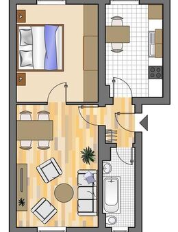 Gemütliche 2-Zimmer-Etagenwohnung in Herten 48,75 m² - Herten