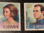 2 Briefmarken ESPANA König Juan Carlos und Königin Sofia von Spanien - Leverkusen