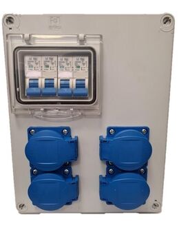 GEBÄUDESCHALTANLAGE SCHALTANLAGEN Wandverteiler Baustrom Elektroverteiler Verteilerkasten 4x230V - Wuppertal