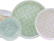 CreaTable Teller-Set Uno Emiliana, Tellerset 12-tlg (12-tlg), 4 Personen, Steinzeug, Shabby Look, Vintage Style