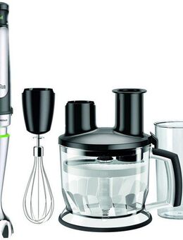Braun Stabmixer MultiQuick 7 MQ 7075X - 1000W, Stufenlosregulierbar, Küchenmaschine, 1000 W, Dynamische Klinge, Spritzschutz, Extra Mahlklinge