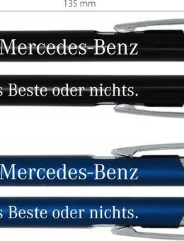 5x Mercedes Metall Kugelschreiber mit echter Gravur 107 126 208 CLK 210 211 R129 230 SL SLK GL Viano - Portofrei - Bad Heilbrunn