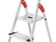 Hailo Stehleiter L80 ComfortLine, Alu-Sicherheits-Stehleiter 3 Stufen