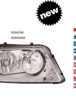 SCHEINWERFER RECHTS H7 H1 VW SHARAN 7M8 SEAT ALHAMBRA 7M7941016N - Dortmund Wickede
