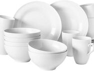Seltmann Weiden Frühstücks-Geschirrset Geschirr-Set, 18 Teile, Beat (18-tlg), 6 Personen, Porzellan, Tassen, Untertassen, Teller, Made in Germany, 18 Teile, für 6 Personen