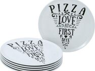 CreaTable Pizzateller Europa In Love, Pizzateller 33 cm 6-tlg, (6 St), Europäische Qualität