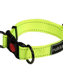 Rukka® Bliss Neon Halsband, gelb - Größe M: 30 - 50 cm Halsumfang, 25 mm breit